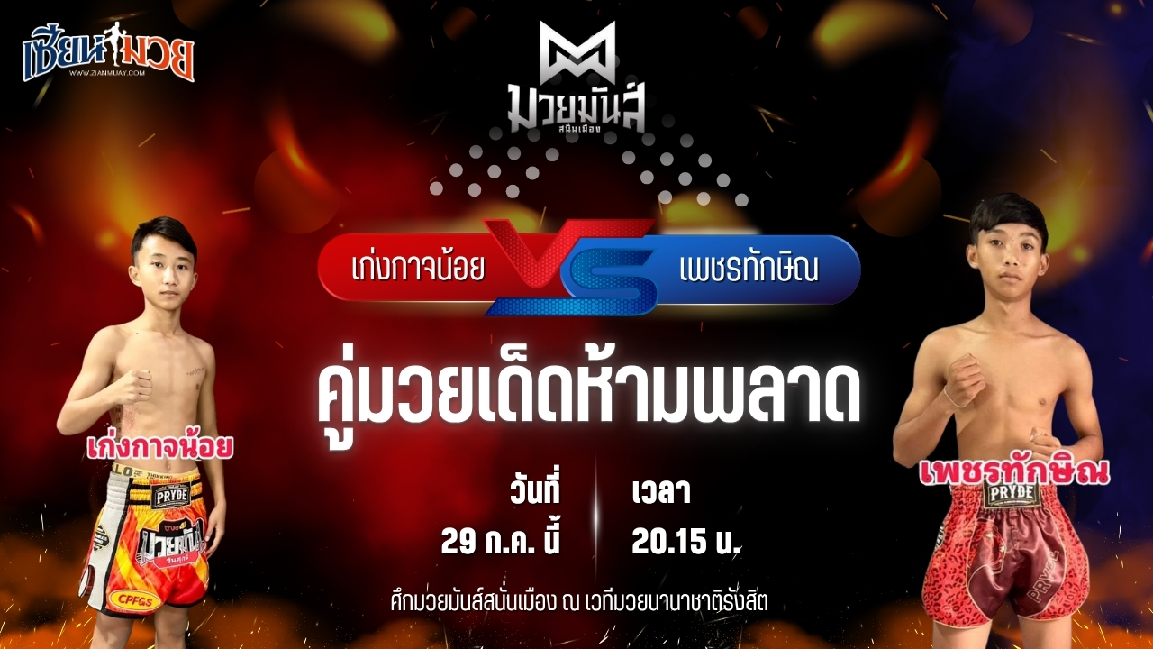 วิเคราะห์มวย ศึกมวยมันส์สนั่นเมือง ช่วงที่ 2 เก่งกาจน้อย ศิษย์วัดสระแก้ว พบ เพชรทักษิณ เปิ้ลนคร