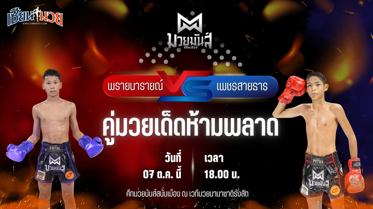 วิเคราะห์มวยวันนี้ ศึกมวยมันส์สนั่นเมือง เป็นการพบกันระหว่าง พรายนารายณ์ อึ่งอุบล และ เพชรสายธาร ศิษย์หลวงพี่น้ำฝน