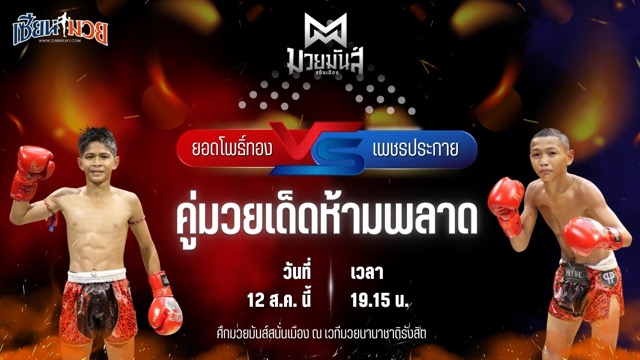 วิเคราะห์มวยวันนี้ ศึกมวยมันส์สนั่นเมือง ช่วงที่ 2 เป็นการพบกันระหว่าง ยอดโพธิ์ทอง ภ.หลักบุญ และ เพชรประกาย ศิษย์หลวงพี่น้ำฝน