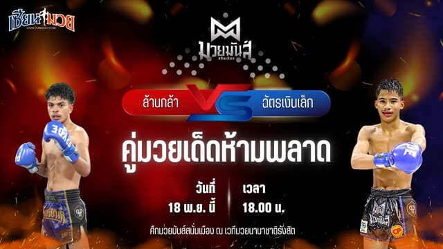 วิเคราะห์มวยวันนี้ ศึกมวยมันส์สนั่นเมือง เป็นการพบกันระหว่าง ล้านกล้า เกียรติชัยยุทธ พบ ฉัตรเงินเล็ก ปานนิวัฒน์มวยไทยยิมส์