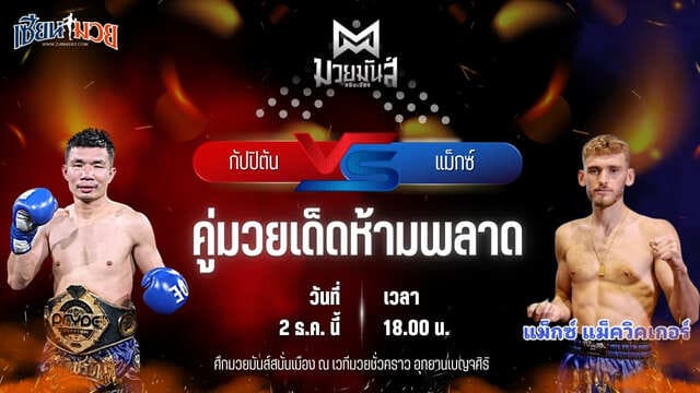 วิเคราะห์มวยวันนี้ ศึกมวยมันส์สนั่นเมือง เป็นการพบกันระหว่าง กัปปิตัน เพชรยินดีอะคาเดมี่ พบ แม็กซ์ แม็ควิคเกอร์