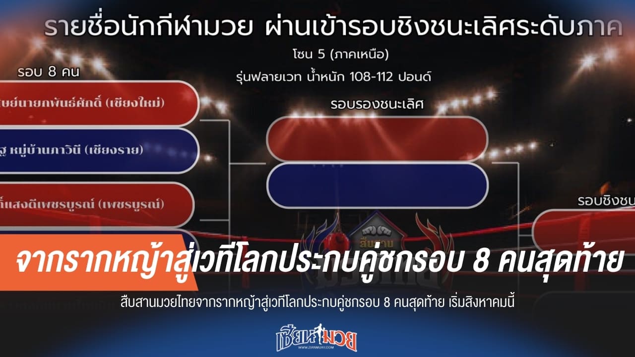 เดือดแน่นอน! "สืบสานมวยไทยสู่เวทีโลก" ได้ 8 คู่ชิงตั๋วสู่รอบสุดท้าย