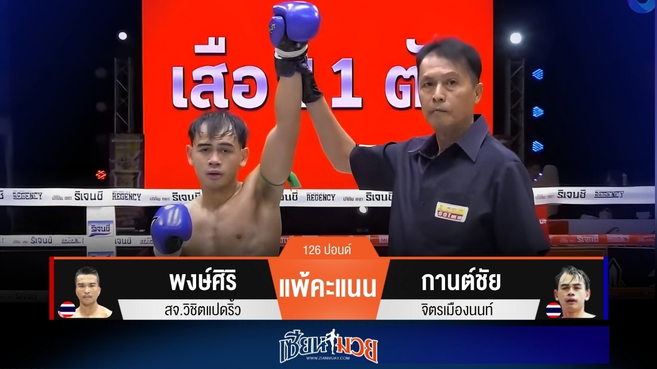 ผลมวยวันนี้ “กานต์ชัย” พลิกชนะแต้ม “พงษ์ศิริ” สุดมันส์!