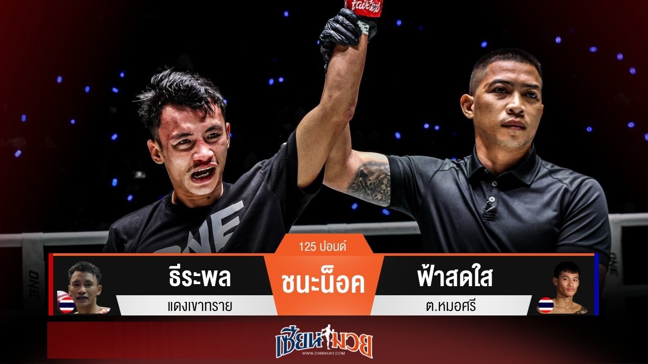 ผลมวยวันนี้ ธีระพลหมัดปิดเกม! น็อคฟ้าสดใสยก 2