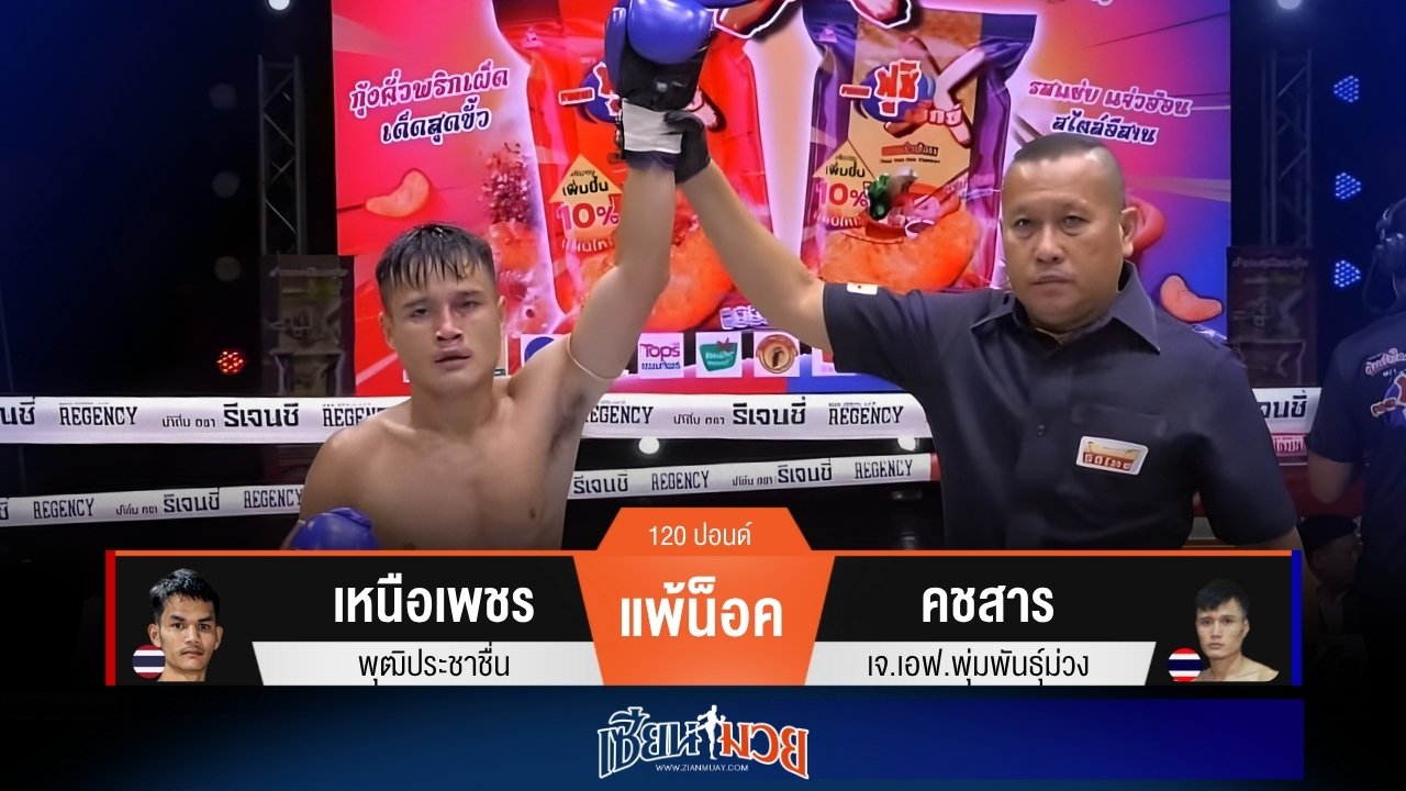 ผลมวยวันนี้ “คชสาร” ปิดเกมน็อค “เหนือเพชร” ยก 3