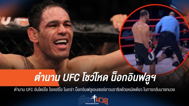 ตำนาน UFC โชว์โหด! น็อกอินฟลูฯ บราซิลในการคัมแบ็กมวย