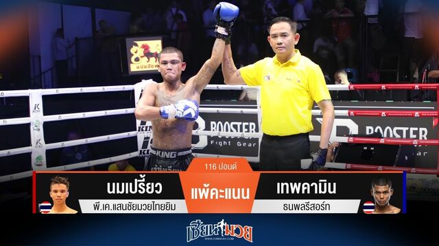 ผลมวยวันนี้ เทพคามิน ชนะคะแนน นมเปรี้ยว ไปแบบเอกฉันท์