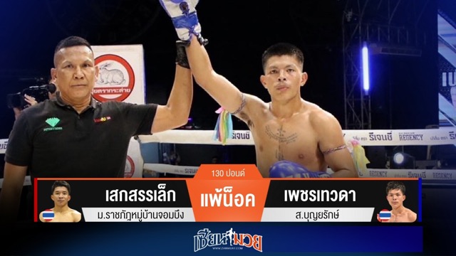 ผลมวยวันนี้ เพชรเทวดา แทงเข่ายัดไส้ส่ง เสกสรรเล็ก ร่วงยก 4!