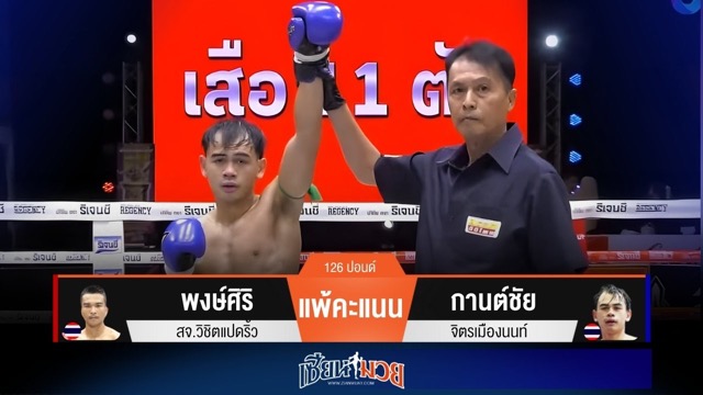 ผลมวยวันนี้ “กานต์ชัย” พลิกชนะแต้ม “พงษ์ศิริ” สุดมันส์!