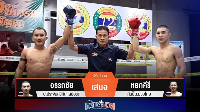 ผลมวยวันนี้ “หยกคีรี” เป็นต่อ! ได้แค่เสมอ “อรรถชัย” เอกฉันท์
