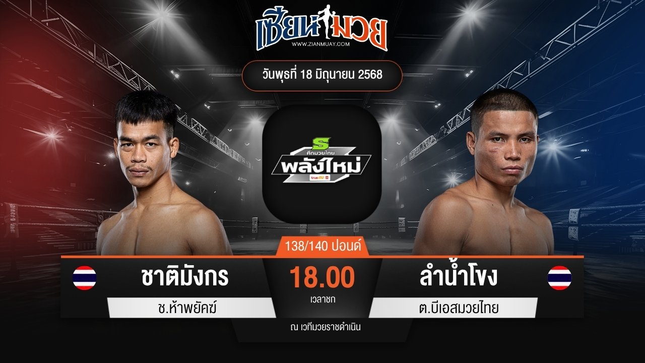 ไฮไลท์มวยศึกมวยไทยพลังใหม่ ระหว่าง ชาติมังกร ช.ห้าพยัคฆ์ พบ ลำน้ำโขง ต.บีเอสมวยไทย