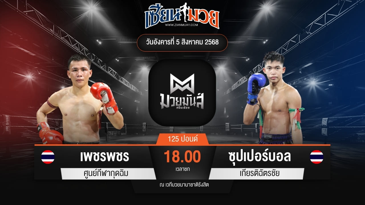 ไฮไลท์มวยศึกมวยมันส์สนั่นเมือง ระหว่าง เพชรพชร ศูนย์กีฬากุดฉิม พบ ซุปเปอร์บอล เกียรติฉัตรชัย