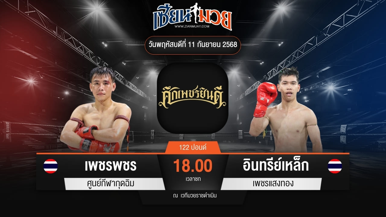 ไฮไลท์มวยศึกเพชรยินดี ระหว่าง เพชรพชร ศูนย์กีฬากุดฉิม พบ อินทรีย์เหล็ก เพชรแสงทอง