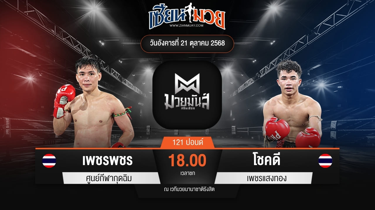 ไฮไลท์มวยศึกมวยมันส์สนั่นเมือง ระหว่าง เพชรพชร ศูนย์กีฬากุดฉิม พบ โชคดี เพชรแสงทอง