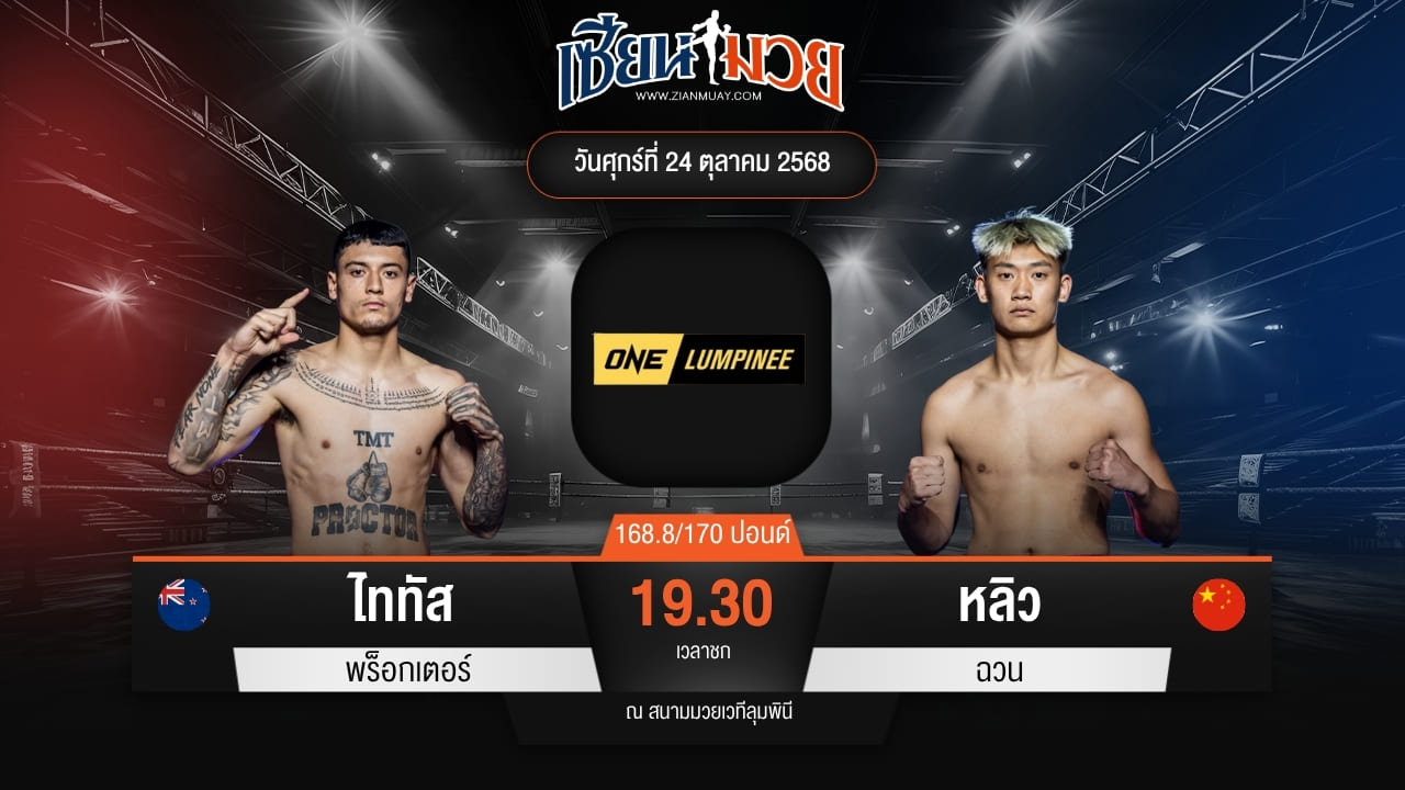 ไฮไลท์มวยศึก ONE ลุมพินี 130 ระหว่าง ไททัส พร็อกเตอร์ พบ หลิว ฉวน