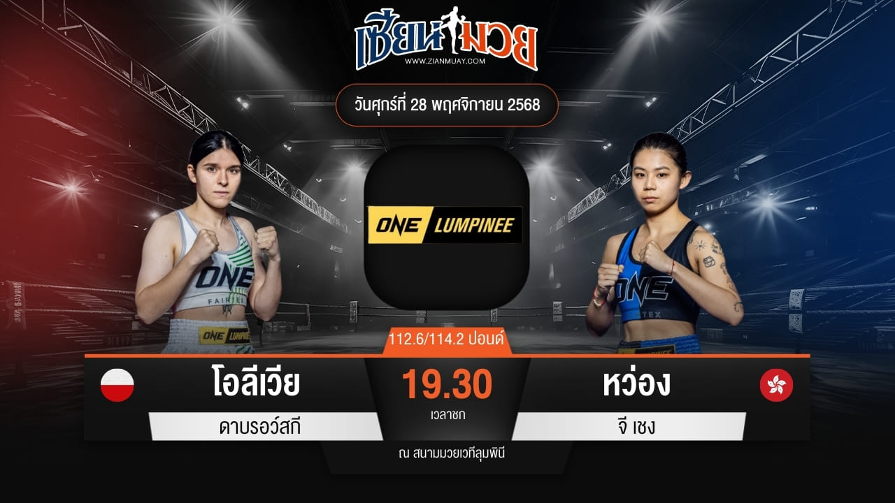 ไฮไลท์มวยศึก ONE ลุมพินี 135 ระหว่าง โอลีเวีย ดาบรอว์สกี พบ หว่อง จี เชง