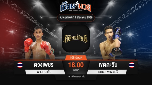 ไฮไลท์มวยศึกเพชรยินดี ระหว่าง ตวงเพชร พานทองยิม พบ เขตตะวัน มกช.สุพรรณบุรี