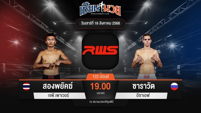 ไฮไลท์มวยศึก RAJADAMNERN WORLD SERIES ระหว่าง สองพยัคฆ์ เจพี.เพาเวอร์ พบ ซาราวัต อีซาเอฟ