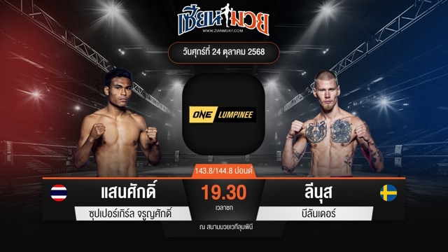 ไฮไลท์มวยศึก ONE ลุมพินี 130 ระหว่าง แสนศักดิ์ ซุปเปอร์เกิร์ล จรูญศักดิ์ พบ ลีนุส บีลันเดอร์