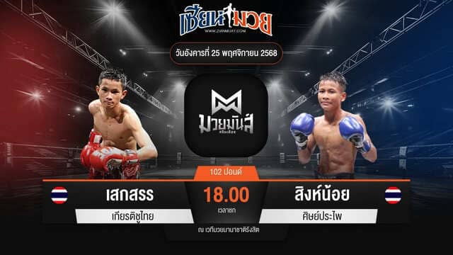 ไฮไลท์มวยศึกมวยมันส์สนั่นเมือง ระหว่าง เสกสรร เกียรติชูไทย พบ สิงห์น้อย ศิษย์ประไพ