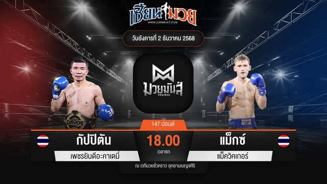 ไฮไลท์มวยศึกมวยมันส์สนั่นเมือง ระหว่าง กัปปิตัน เพชรยินดีอะคาเดมี่ พบ แม็กซ์ แม็ควิคเกอร์