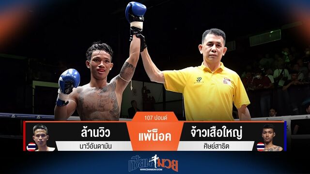 ผลมวยวันนี้ พลาดโดนเจาะยาง! ล้านวิว พ่ายน็อค จ้าวเสือใหญ่ ยก 2