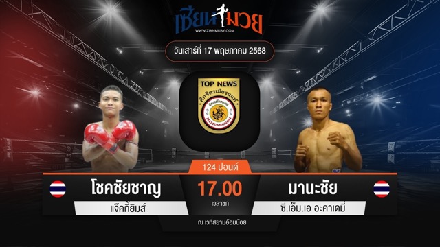ไฮไลท์มวยศึกจิตรเมืองนนท์ ระหว่าง โชคชัยชาญ แจ๊คกี้ยิมส์ พบ มานะชัย ซี.เอ็ม.เอ อะคาเดมี่