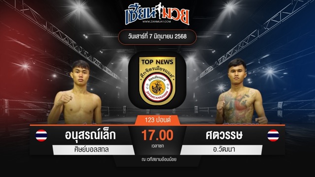 ไฮไลท์มวยศึกจิตรเมืองนนท์ ระหว่าง อนุสรณ์เล็ก ศิษย์บอลสกล พบ ศตวรรษ อ.วัฒนา